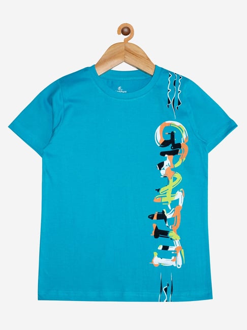 Kiddopanti Kids Blue Printed T-Shirt-picture-28