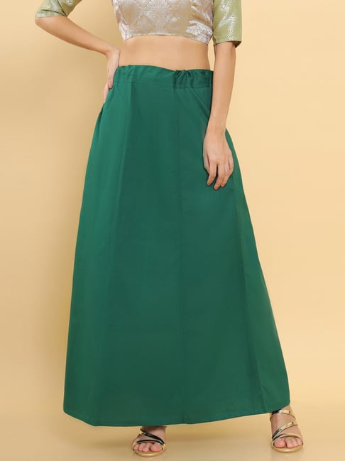 Soch Green Cotton Saree Shapewear-picture-33