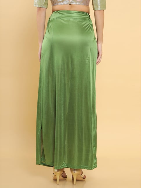 Buy Soch Women Green Solid/plain Petticoat online