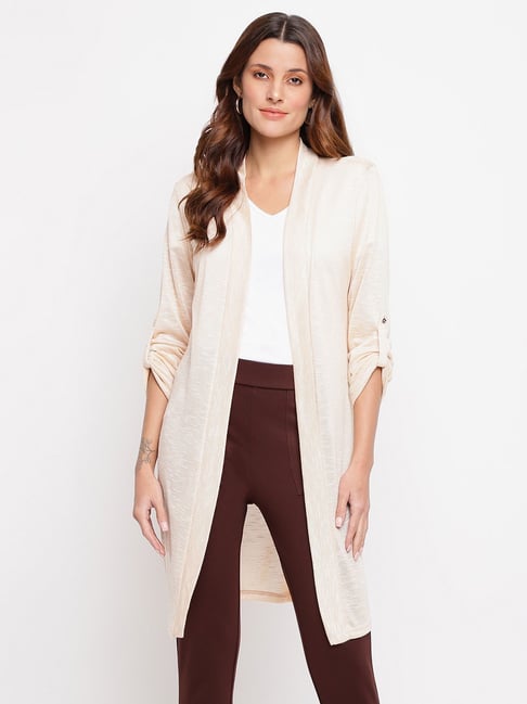 Latin Quarters Beige Long Shrug