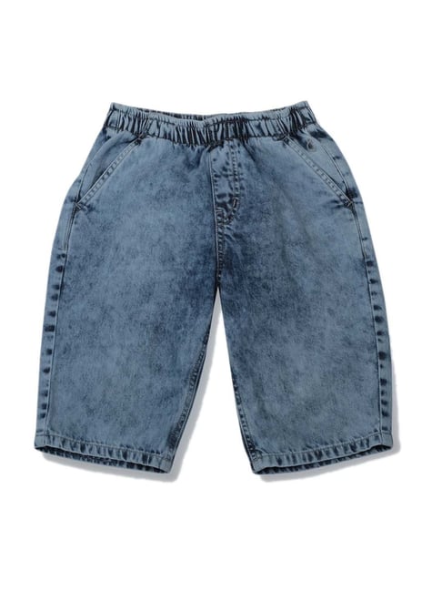 Gini & Jony Kids Blue Washed Bermudas