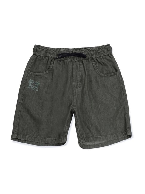 Gini & Jony Kids Grey Regular Fit Shorts