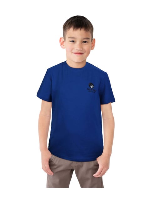 Palm Tree Kids Blue Printed T-Shirts