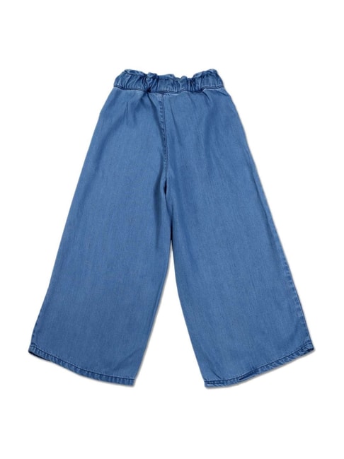 Gini & Jony Kids Blue Regular Fit Culottes Pants