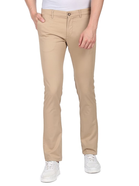Buy U.S. Polo Assn. Men Navy Blue Slim Fit Corduroy Trousers - Trousers for  Men 19182158 | Myntra