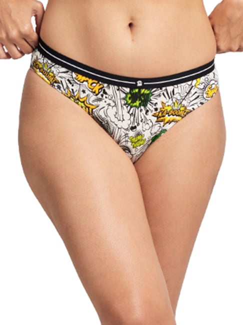 The Souled Store White Printed Hipster Panty Price in India