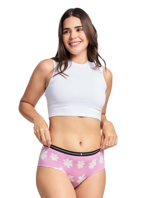 The Souled Store Pink Printed Hipster Panty Price in India