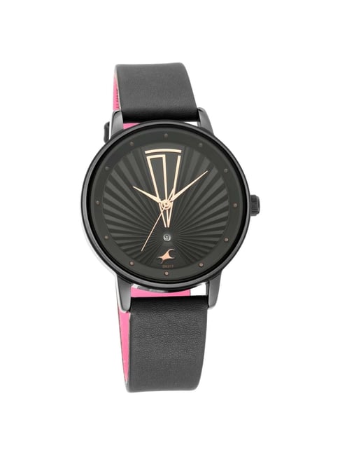 Fastrack black watches for on sale ladies