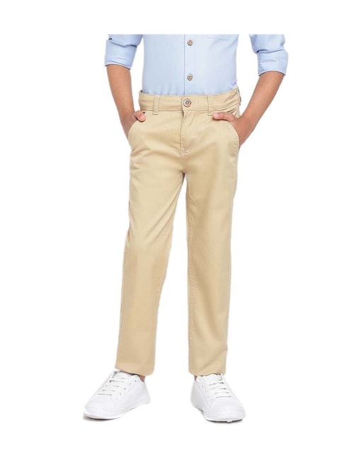 Buy Tales & Stories Kids Khaki Slim Fit Trousers for Boys Clothing Online @  Tata CLiQ