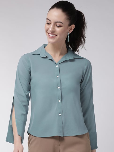 MISH Green Full Sleeves Shirt Price in India