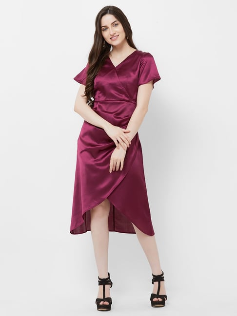 MISH Wine High Low Dress Price in India
