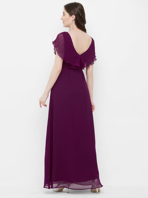 Purple Fit & Flare Strappy Dress