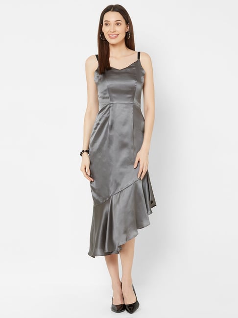 MISH Grey High Low Dress Price in India