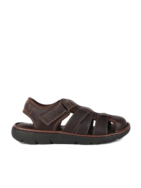 Hush Puppies by Bata Men's Chocolate Brown Fisherman Sandals