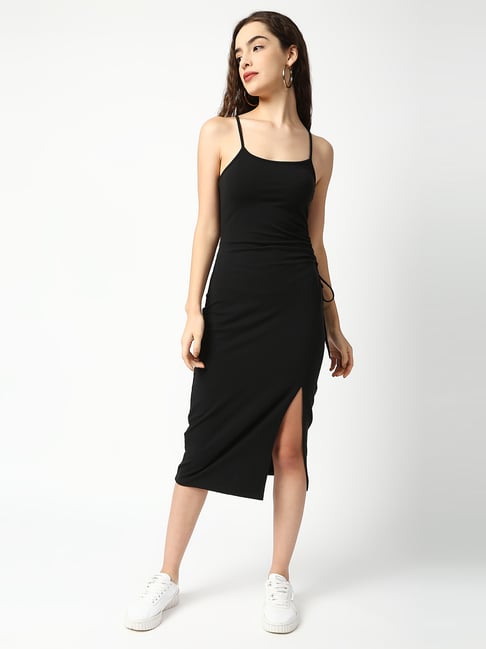 Buy Taggd Women A-line Black Dress I Women Dress l Dress for Women l  Western Dress l Party Wear Dress l One Piece Dress l Girls Dress Online at  Best Prices in