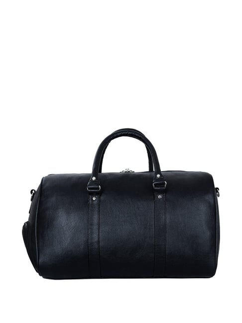 Buy Leather World Black Medium Duffle Bag Online At Best Price Tata CLiQ