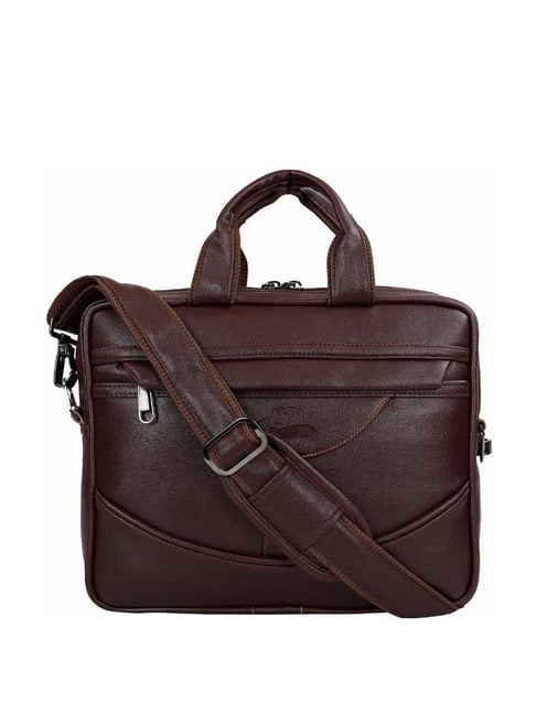 Leather World Brown Synthetic Medium Laptop Messenger Bag