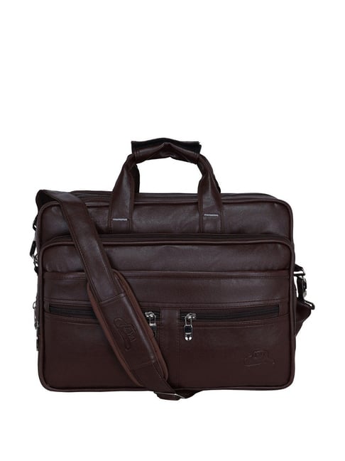 Leather World Brown Synthetic Medium Laptop Messenger Bag