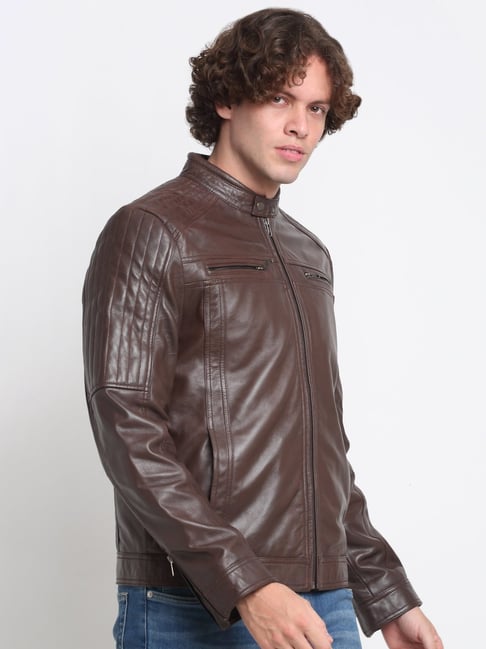 Buy Leather Elite Men's Faux Leather Jacket (Army Colour Green, XS) at  Amazon.in