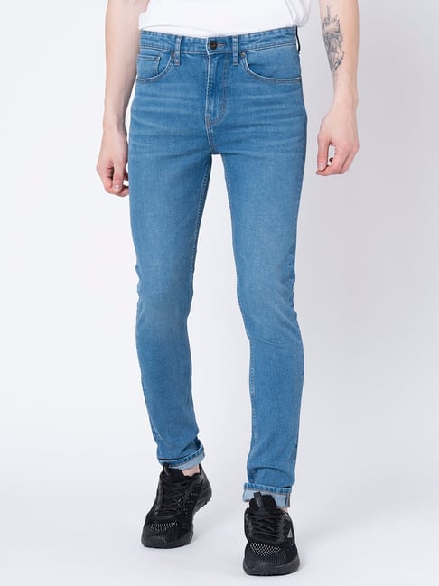 Buy Flying Machine Stone Wash Morrison Skinny Cropped Jeans - NNNOW.com