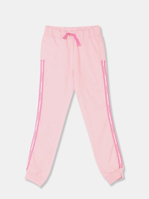 Buy Women Pink Regular Fit Solid Casual Jogger Pants Online