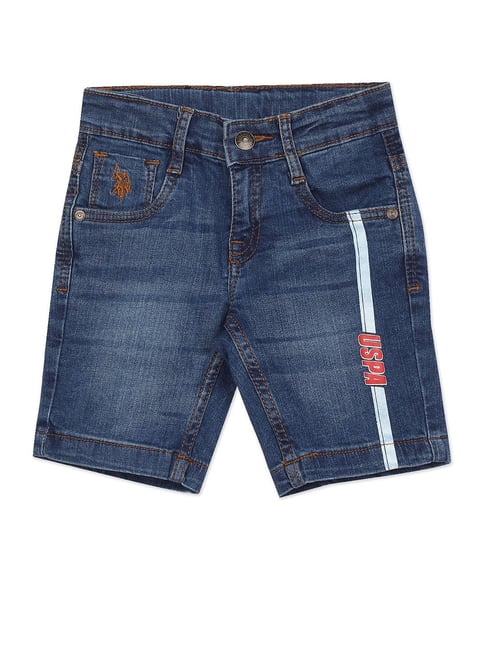 U S Polo Assn U.S. Polo Assn. Kids Blue Solid Shorts