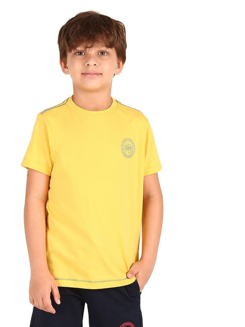 U S Polo Assn U.S. Polo Assn. Kids Yellow Solid T-Shirt