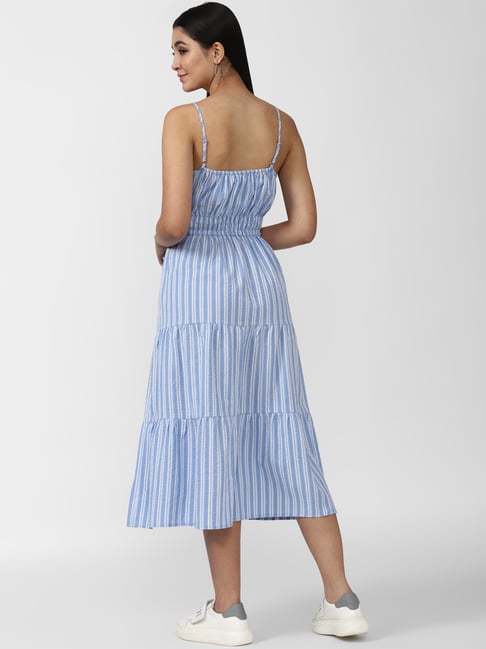 Forever 21 blue striped dress best sale