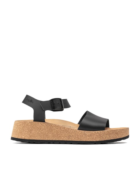 Buy Birkenstock Women's Glenda Black Ankle Strap Wedges for Women