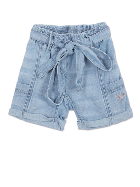 U S Polo Assn U.S. Polo Assn. Kids Light Blue Solid Shorts