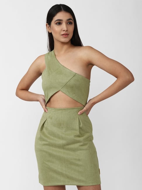 green bodycon top