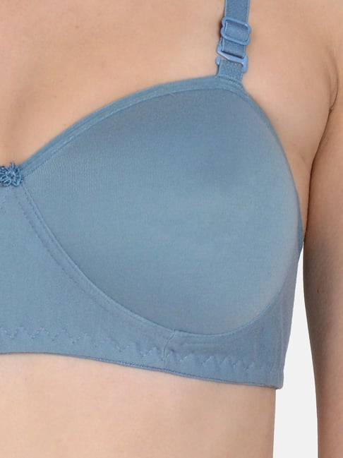 Buy mod & shy Blue Lightly Padded Balconette Bra for Women Online @ Tata  CLiQ