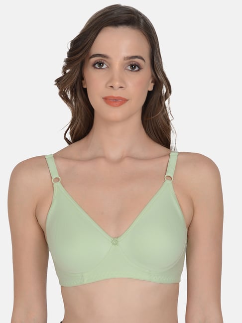 mod & shy Green Removable Padded Sports Bra