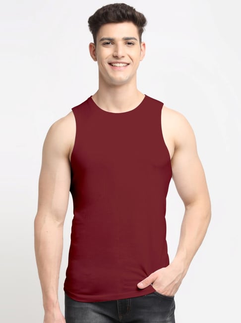 Buy Friskers Multi Cotton Slim Fit Vests - Pack of 3 for Mens Online @ Tata  CLiQ