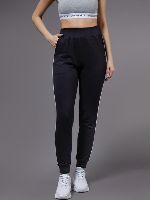 Miss Chase Black Cotton Mid Rise Joggers-picture-39