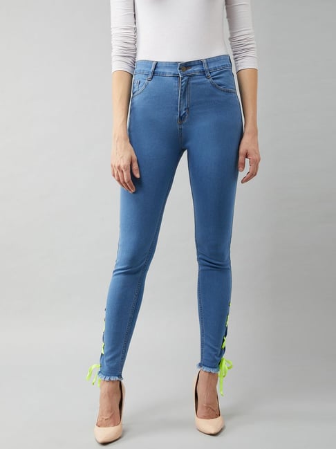 Miss Chase Blue Skinny Fit High Rise Jeans-picture-21
