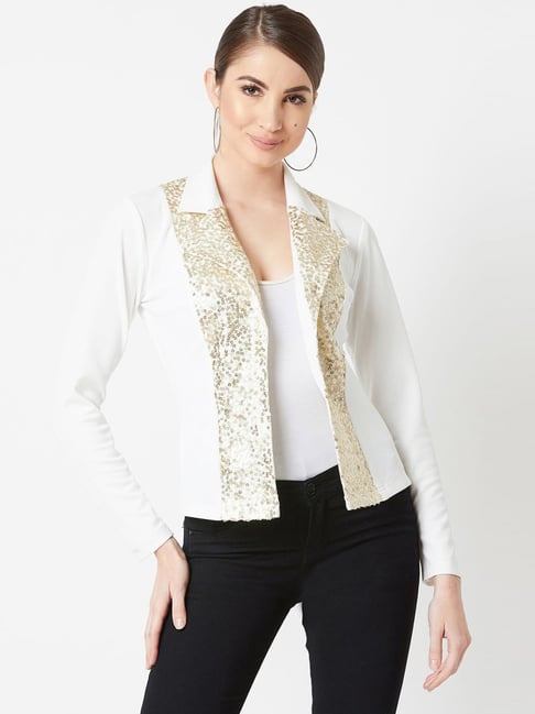 Miss Chase Off-White Embellished Jacket-picture-23