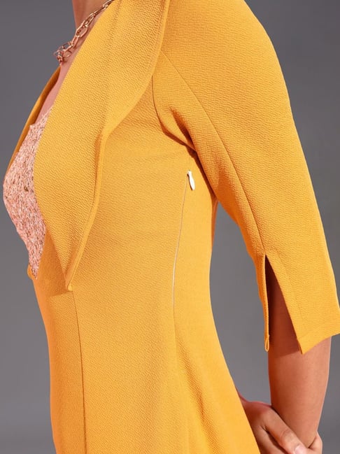 Woman's Mustard Coloured Bolero Jacket - Vintage Bolero Jacket - - Ruby Lane