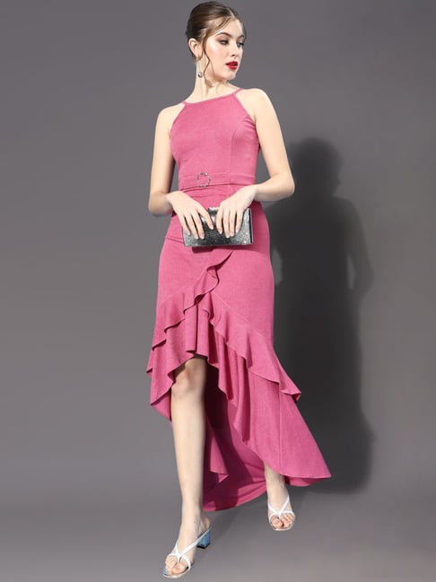 Miss Chase Pink High-low Dress Price in India