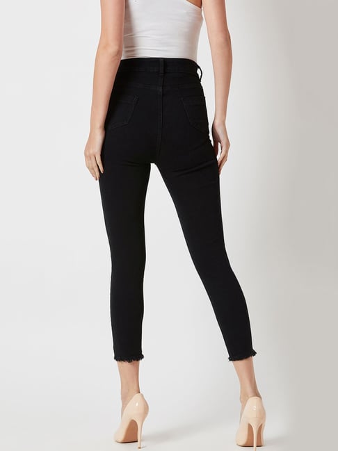 High Rise Cropped Jeans for Women