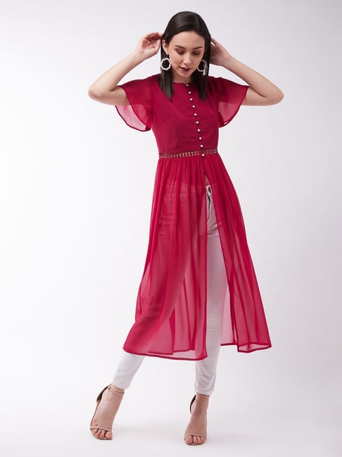 Buy Miss Chase Red Short Sleeve Tunic for Women Online @ Tata CLiQ