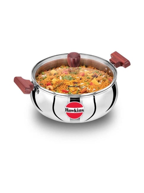 Aluminum Hammered Finish Cooking Pot Biryani Handi, With Lid Capacity 3.2  Liter