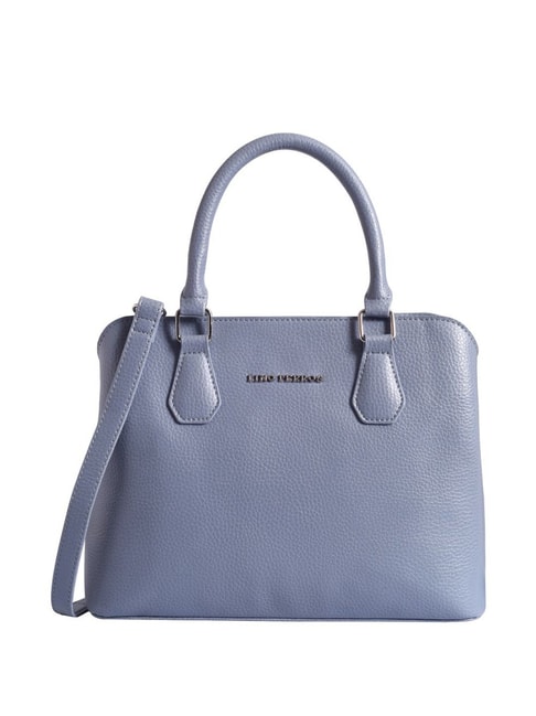 Lino Perros Blue Solid Medium Handbag