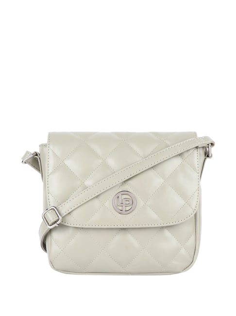 Lino Perros White Quilted Medium Sling Handbag-image-44