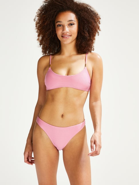 Hunkemoller Pink Striped Bikini Panty