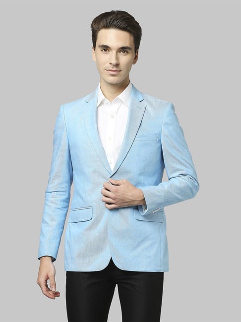 Buy Raymond Blue Regular Fit Wool Blazer for Men Online @ Tata CLiQ