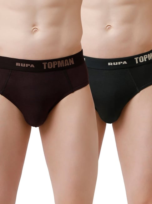 Buy RUPA TOPMAN Assorted Regular Fit Briefs - Pack of 2 for Men's