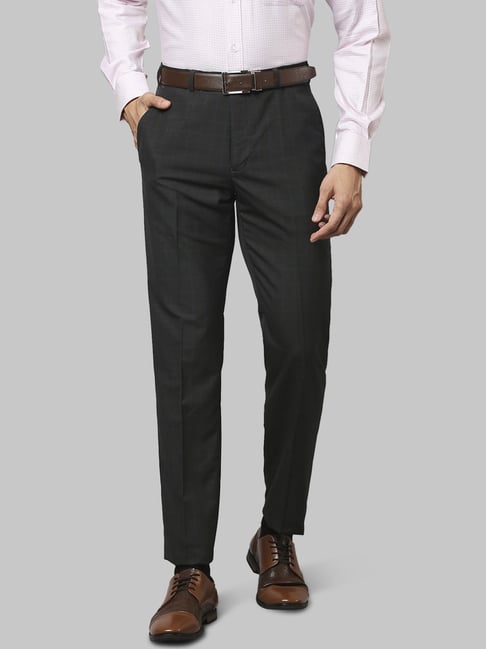 Raymond Formal Trousers  Buy Raymond Solid Dark Grey Trouser Online   Nykaa Fashion