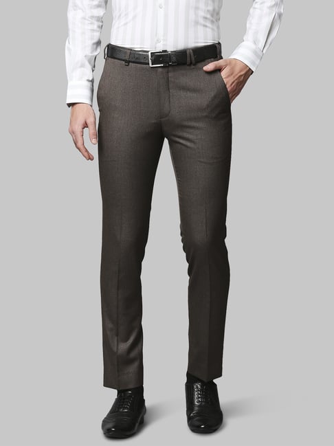 Park Avenue Brown  Super Slim Fit Trousers