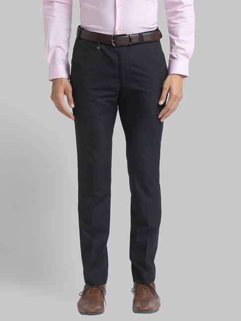 Park Avenue Black  Super Slim Fit Trousers